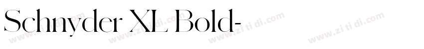 Schnyder XL Bold字体转换 Schnyder XL Bold字体转换